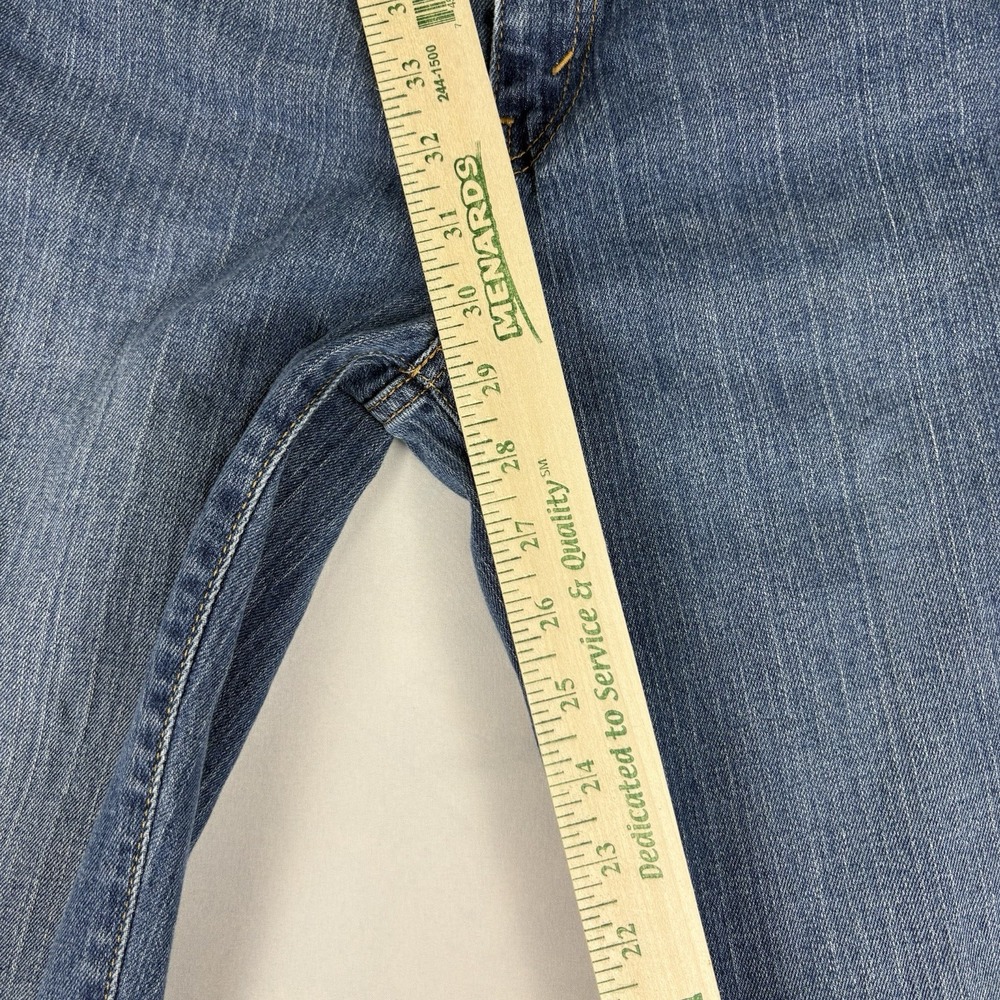 Levi's 505 Straight Leg Jeans Womens 12 Medium 34x29.5 Medium Wash Stretch - Picture 6 of 9